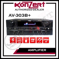 Konzert AV-303B+ 200W x 2 Multi Media Karaoke Amplifier with FM, USB, SD, MP3 Player, Bluetooth