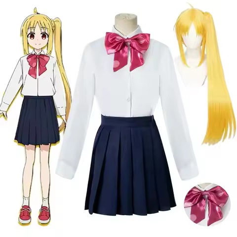 Ijichi Nijika Cosplay Anime Bocchi The Rock Ijichi Nijika Cosplay Costume Wig School Uniform Hallowe