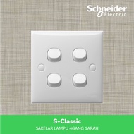 S-Classic Light Switch - 4 Gang 1 Way - E34_1_2AR_WE_G3