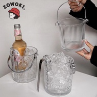 Glass Ice Bucket Ice Cube Container Thick Glass Container Multipurpose Glass Ice Bucket