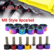 JDM Style M8 9 Pcs/Pack Aluminum Fender Washers and Bolt for Honda Civic B/D/K series Air Inlet Mani