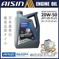 100% Original Aisin Engine Oil Semi Synthetic SN+ 20W50 (4L)