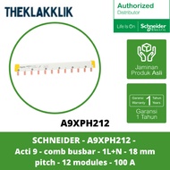 SCHNEIDER - A9XPH212 - Acti 9 - comb busbar - 1L+N - 18 mm pitch - 12 modules - 100 a