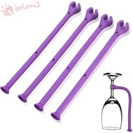 [READY STOCK] Stemware Saver 4Pcs/set Purple Flexible Bar Kitchen Tools Adjustable Fixed Wine Glass Holder