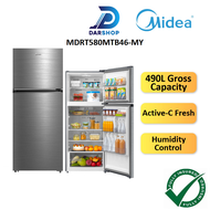 Midea Refrigerator 2 Door Inverter 490L Fridge Peti Sejuk Media Peti Ais 2 Pintu Inverter Murah 冰箱 MDRT580MTB46-MY