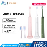 ☛Xiaomi ShowSee Electric Toothbrush Ultrasonic Vibration Wireless Charge IPX7 Waterproof Portable Or