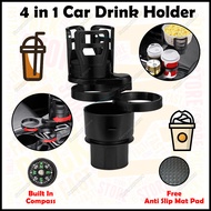 4 in 1 Car Drink Holder Adjustable Car Cup Holder Bottle Drink Cup Expand Adapter Base Tray DIY Cons