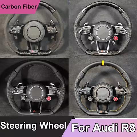 Carbon Fiber Steering Wheel For Audi RS A3 A4L A5 A6L A7 Q2 Q3 S4 S5 S7 8V B8 C7 Upgrade R8 Customiz