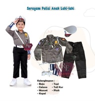 BAJU SERAGAM POLISI ANAK POCIL CILIK KARNAVAL AGUSTUS seragam polisi  anak polantas KOSTUM PROFESI A