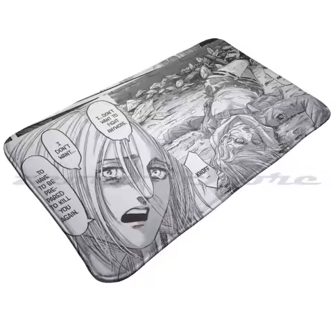 Annie Leonhart , Attack On Titan Carpet Rug Non-Slip Water Absorb Door Mat Attack On Titan Aot Shing