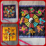 🍀New Style Hot Sale Taoist Gossip Gossip Lingbao Lingqi Embroidered Tai Chi Gossip Square Flag Doubl
