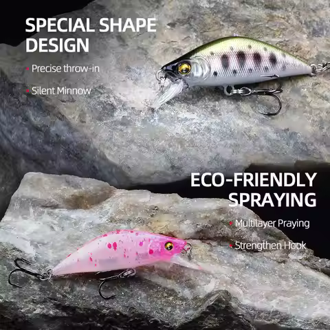 Magic Works 5pcs per Set Fishing Lures 45mm 4.3g Minnow Hard Baits Bass Carp Wobbler Jerkbait Sinkin