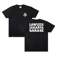 Hot Fashion Baju Lawless Jakarta Garage Spanners Black Short Sleeves T-shirt