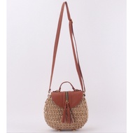 dnpshop890 ivy กระเป๋าสาน Zipper bag (A86)