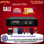 Platinum KS-10 Mini SD card Karaoke Player with 22k songs English and OPM Songs with Microphone