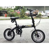 14 Treking Folding Bike Disc Brake 14 Inch Folding Bike Alloy Rim Single Speed 14" FOLDING BIKE