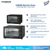 FABER 26L/45L Electric Oven FEO R26 BK / FEO R45 | 60 Minute Timer with Bell Ring | 6 Stages Functio