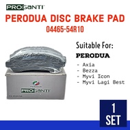 【100% ORIGINAL】PERODUA DISC BRAKE PAD FRONT PROGANTI (04465-54R10) - AXIA/ BEZZA/ MYVI ICON/ MYVI LAGI BEST