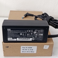 Adapter Charger hp / 19.5V 2.31A 4.5 / Charger hp 19.5V 2.31A 4.5 / 3.0 Blue