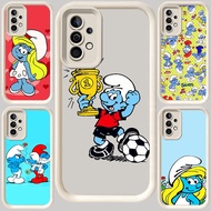 M-60 Smurfs Cartoon White Casing for Samsung A25 A55 A24 A36 A54 A15 S25 Ultra A14 A16 A04s A56 A05S