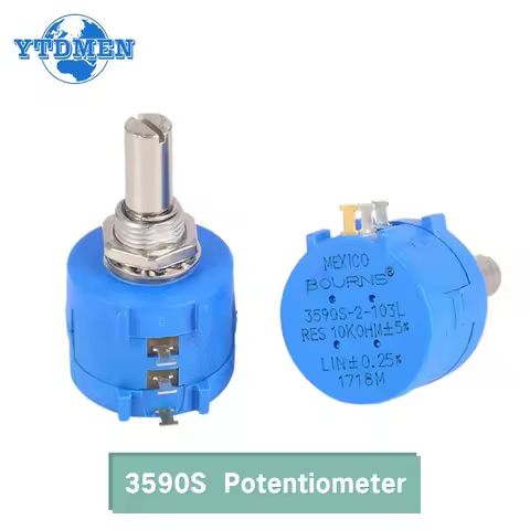 1PCS Potentiometers Precision Multiturn 3590S Wirewound Potentiometer Adjustable Resistor 100R 200R
