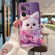 IQOO Z7 5G Casing IQOO Z7X 5G Softcase Protect Camera Cute Cat Motif