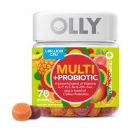 Olly Multi + Probiotic Adult Multivitamin Gummy, 1 Billion CFUs, Digestive and Immune Support Chewab