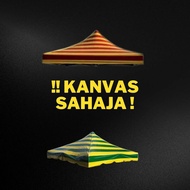KAIN KANVAS KHEMAH 10X10 PVC STRIPE / JALUR HIJAU KUNING/ MERAH KUNING