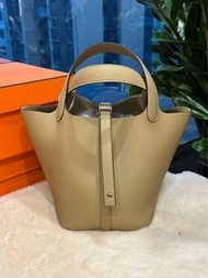 Hermes🌟Picotin 18 S2 風衣灰銀 tc stamp K