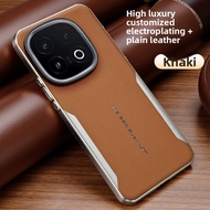 Phone Case for VIVO Y300 Pro IQOO 13 S20 Pro S30 Pro Mini Business Leather Casing Electroplated Fram