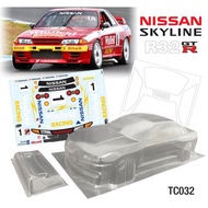 Team C Nissan Skyline GTR R32 1/ 10 Clear Body Shell Rc Drift Rally