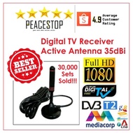 Singapore Digital TV 35dBi High Gain Active Antenna DVB-T2 Box Active USB Boost Amplifier