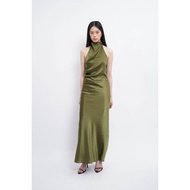 PAFON Iris Dress - Moss Green