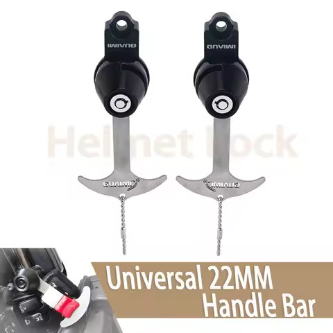 Universal 22mm Motorcycle Handle Bar Ends Grip Helmet Locks Padlocks For Honda Kawasaki Suzuki Yamah