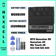 NEXCELL Serasi untuk HTC Sensation XE / Sensation / My Touch 4G / G14 G18 G21 G23 Battery Bateri BG5