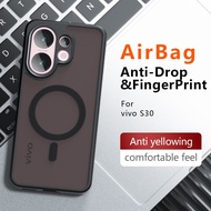 Transparent Shockproof Magnetic Hard Case For Vivo S30 Pro Mini S30Pro Mini X200 FE X200FE PC Phone 