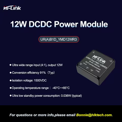 Hi-Link 12W 40-160Vdc URA1D12YMD-12WR3 URB1D12YMD-12WR3 110V to 5/12/24Vdc Isolated Output Power Con