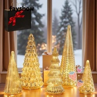 FAYSHOWSG Set of 5 Illuminated Mercury Glass Trees, Creative Versatile Mercury Glass Christmas Trees