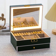 Large Capacity Leather Storage PU High-end Gift Jewelry Box Jewelry Box Jewelry Drawer Wholesale Jew