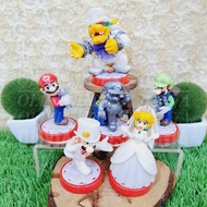 MERAH Action Figure Mario Bross And Friends Set 6in1 Figurine Mario Bross Browser Wedding Set 6in1 R