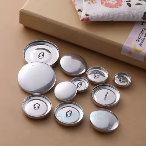 Round Fabric Cloth Covered Button Metal DIY Bag Cloth Buckle Kits Press Bread Button Cloth Base With
