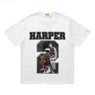 Dylan Harper Dylan Harper St. Antonio Spurs American Loose T-shirt Washed Cotton Short T Clothes Sho