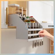 Kitchen cabinet hanging cabinet inside rotating pull-down lift pull-out shelf shelf wall cabinet spice rack spice storage rack