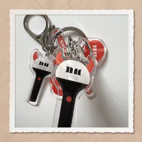 BABYMONSTER Lightstick Keychain 3Pcs/Set AHYEON RUKA ASA AHYEON CHIQUITA RAMI PHARITA RORA Keyring P
