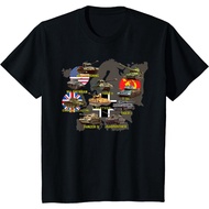 Distro Premium Top Ten Best WW2 Tanks M4 Sherman Panzer IV Tiger II T-34 T-Shirt 1