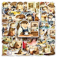 Cute 50pcs Cartoon Otter Stickers For Phone Laptop Scrapbook Art Helmet Sticker Graffiti Waterproof 