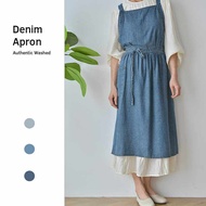 New Style Japanese Denim Apron Comfortable To Wear Good Fabric There Are 3 Shades The Strap Can Be A