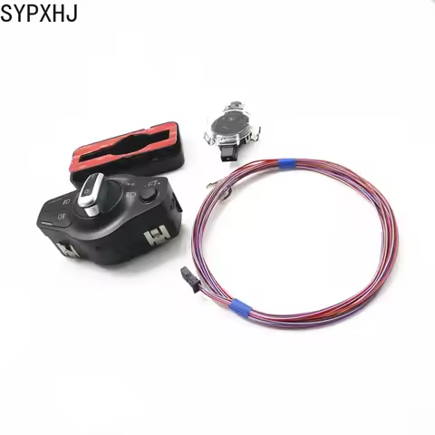 81D955547 8K0941531AS SYPXHJ Chrome AUTO Headlight Fog Light Switch Control + Rain Sensor for Audi A