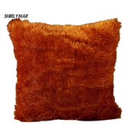 Sr 43x43cm Soft Plush Solid Color Throw Pillow Case Cushion Cover Home Sofa Decor