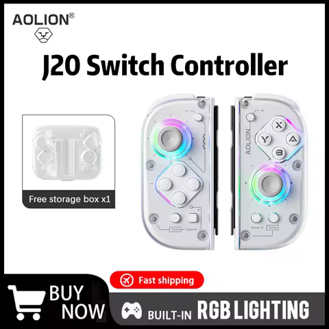 Aolion J20 Knight Switch Controller Joycon Left And Right Controllers Hall Joystick Wireless Bluetoo